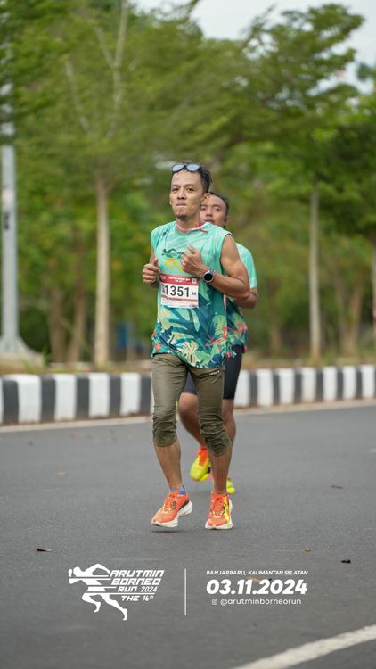 Race photo from Arutmin Borneo Run 2024