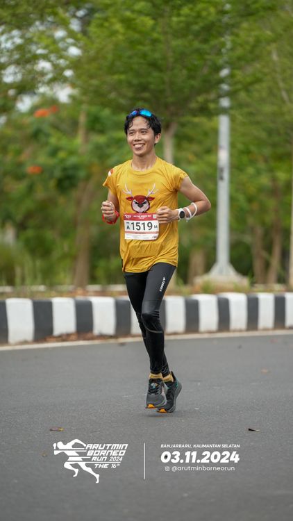 Race photo from Arutmin Borneo Run 2024