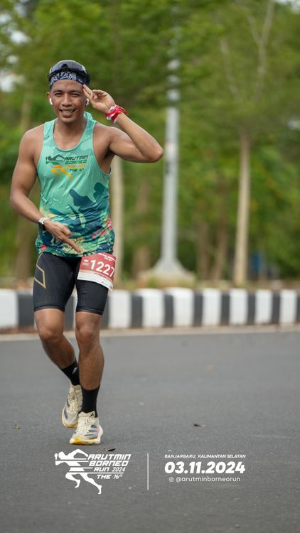 Race photo from Arutmin Borneo Run 2024