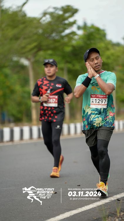 Race photo from Arutmin Borneo Run 2024