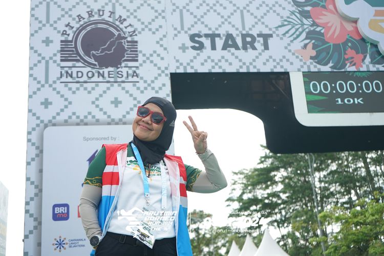 Race photo from Arutmin Borneo Run 2024