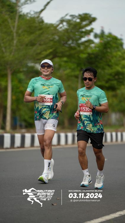 Race photo from Arutmin Borneo Run 2024