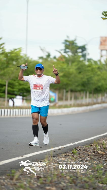 Race photo from Arutmin Borneo Run 2024