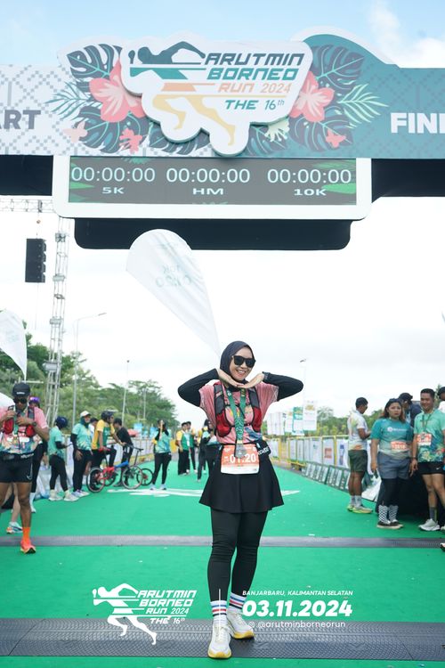 Race photo from Arutmin Borneo Run 2024