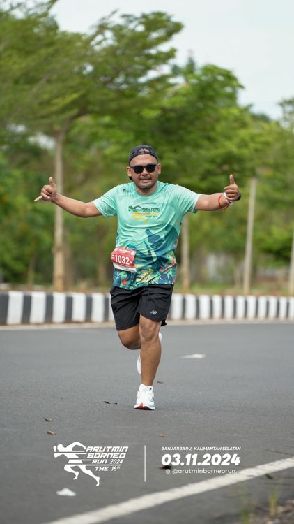 Race photo from Arutmin Borneo Run 2024