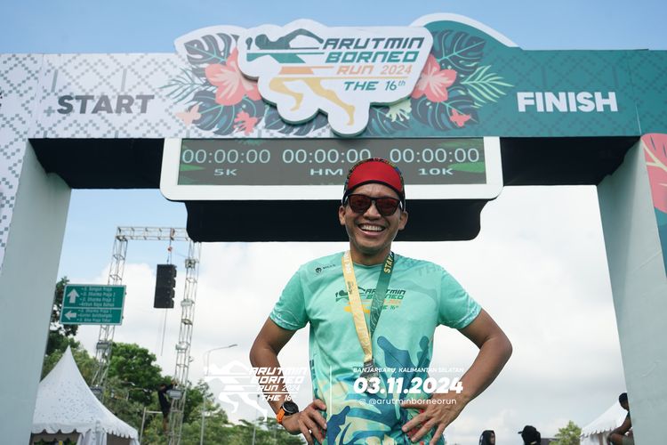 Race photo from Arutmin Borneo Run 2024