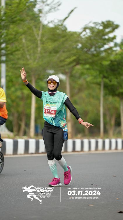 Race photo from Arutmin Borneo Run 2024