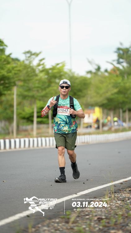 Race photo from Arutmin Borneo Run 2024