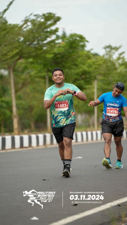 Race photo from Arutmin Borneo Run 2024