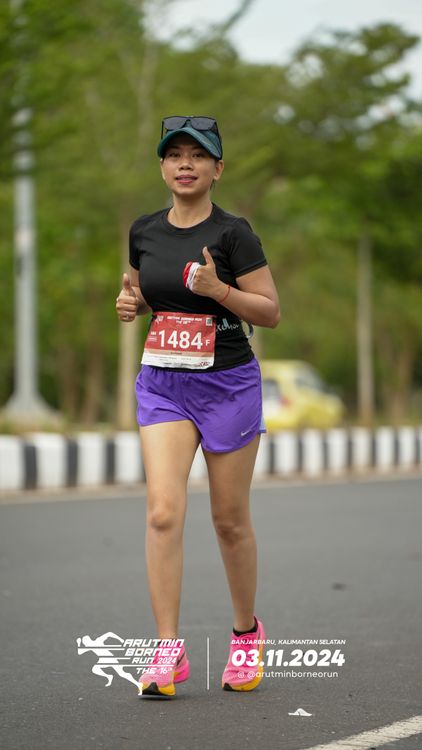 Race photo from Arutmin Borneo Run 2024