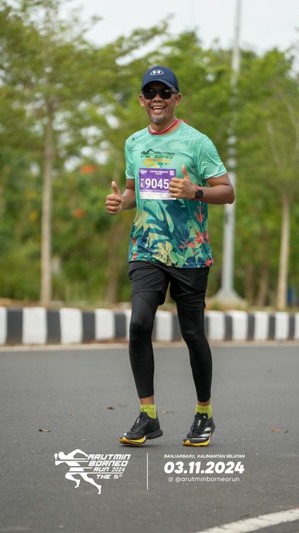 Race photo from Arutmin Borneo Run 2024