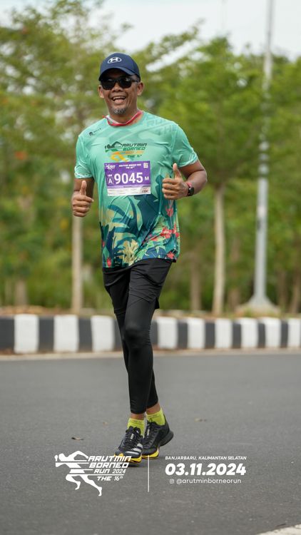 Race photo from Arutmin Borneo Run 2024