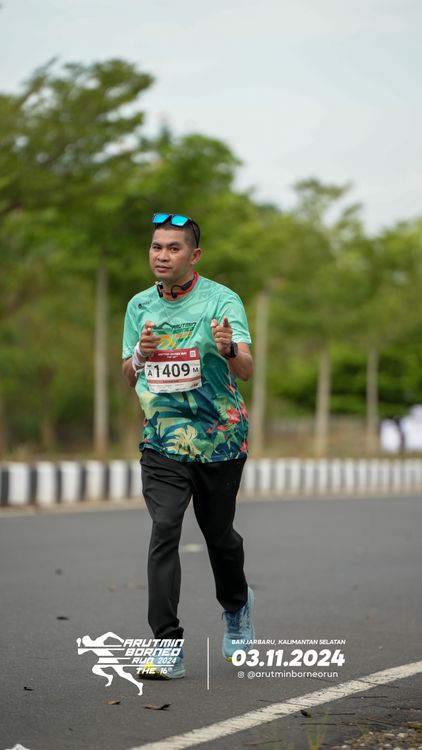 Race photo from Arutmin Borneo Run 2024