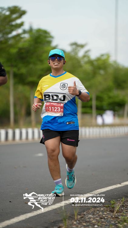 Race photo from Arutmin Borneo Run 2024