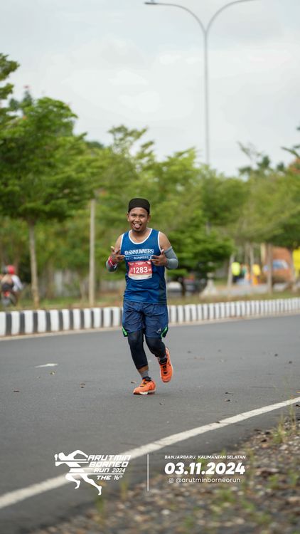 Race photo from Arutmin Borneo Run 2024