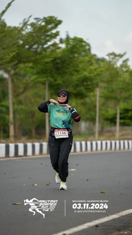 Race photo from Arutmin Borneo Run 2024