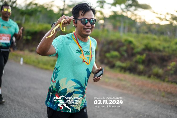 Race photo from Arutmin Borneo Run 2024