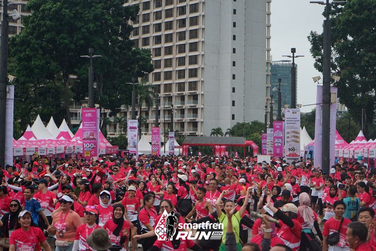 Race photo from Smartfren Run 2024