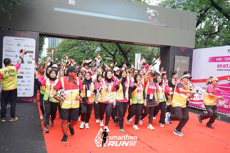 Race photo from Smartfren Run 2024