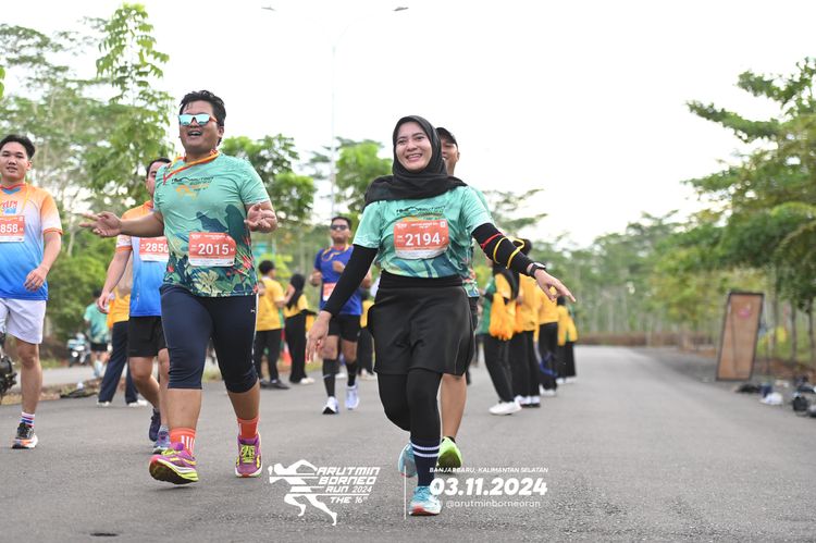 Race photo from Arutmin Borneo Run 2024