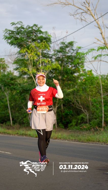 Race photo from Arutmin Borneo Run 2024