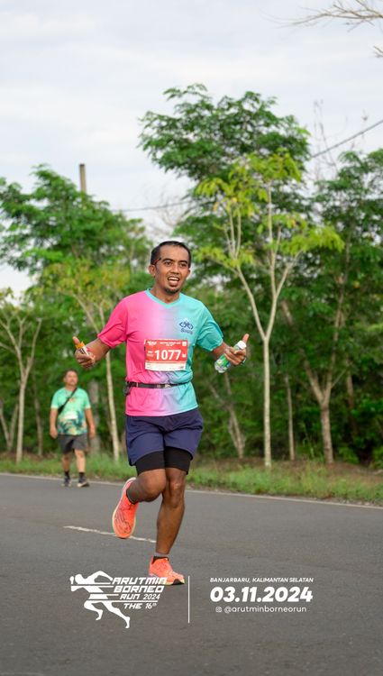 Race photo from Arutmin Borneo Run 2024