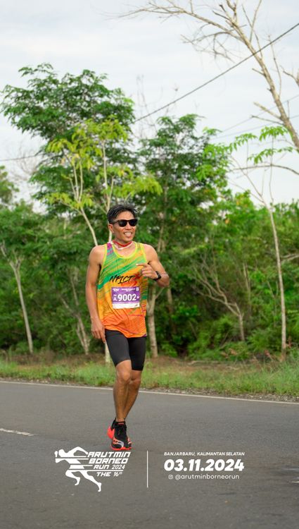 Race photo from Arutmin Borneo Run 2024