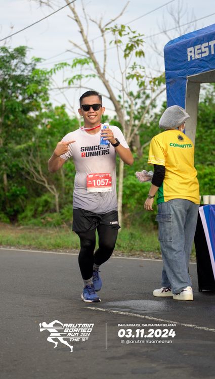 Race photo from Arutmin Borneo Run 2024