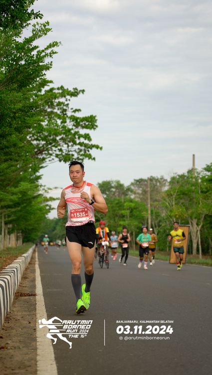 Race photo from Arutmin Borneo Run 2024