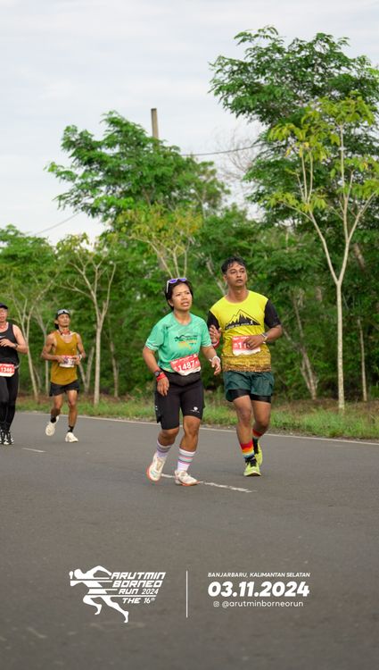 Race photo from Arutmin Borneo Run 2024
