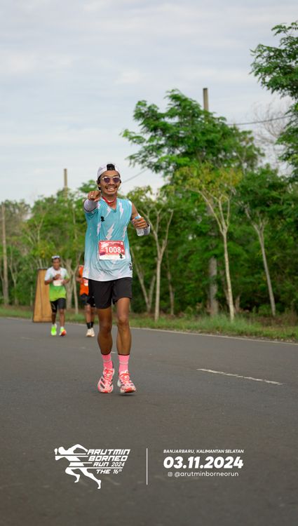 Race photo from Arutmin Borneo Run 2024
