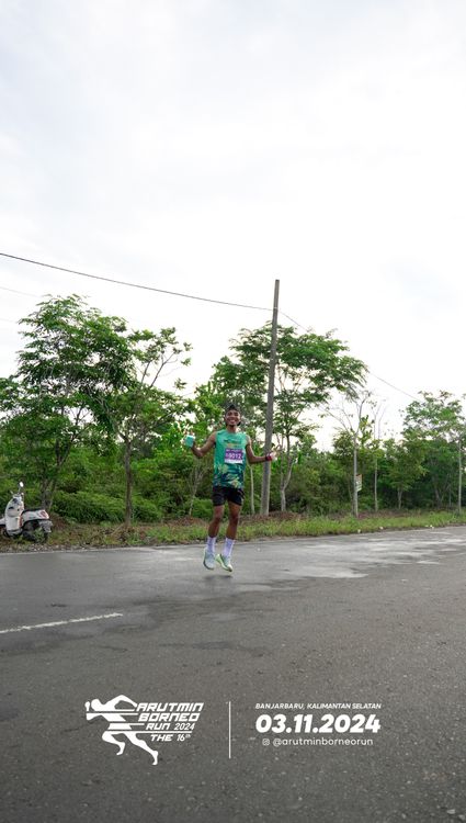 Race photo from Arutmin Borneo Run 2024
