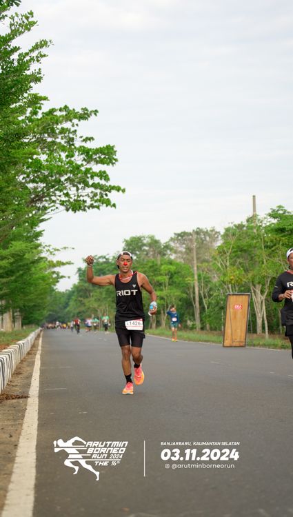 Race photo from Arutmin Borneo Run 2024