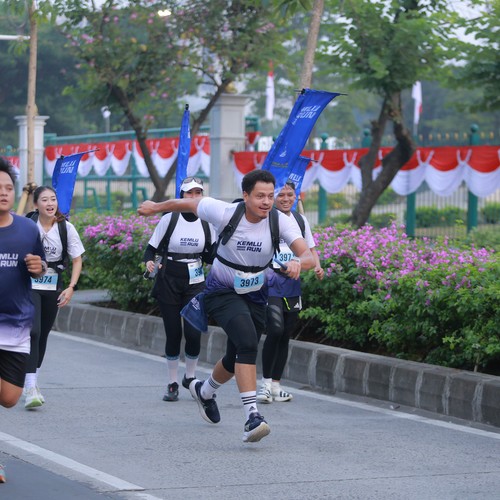 Race photo from KEMLU RUN 2026