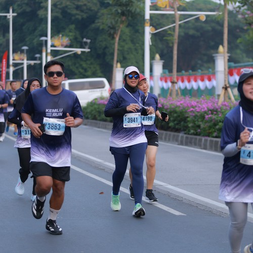 Race photo from KEMLU RUN 2026