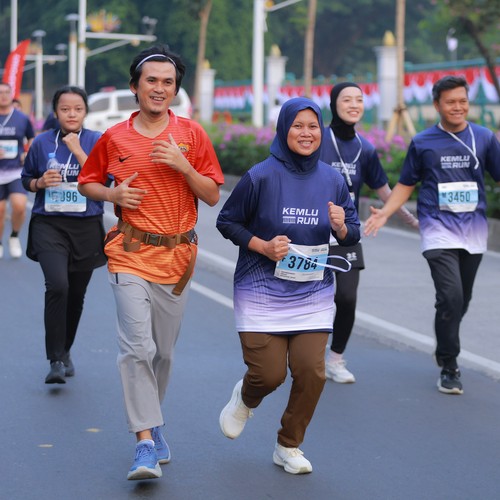 Race photo from KEMLU RUN 2026