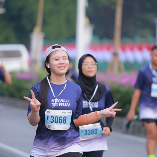 Race photo from KEMLU RUN 2026