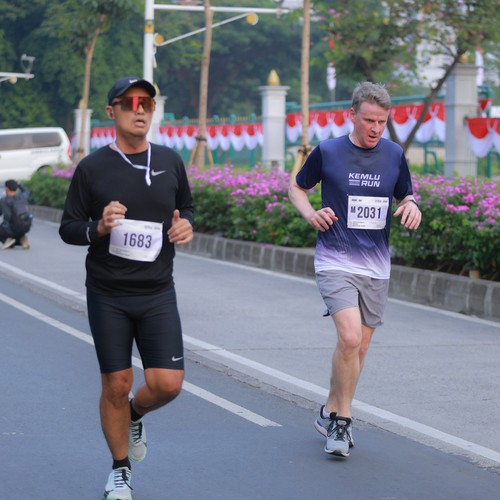 Race photo from KEMLU RUN 2026