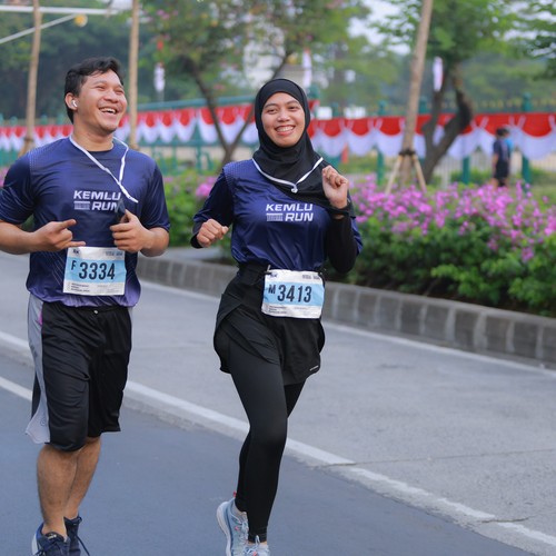 Race photo from KEMLU RUN 2026