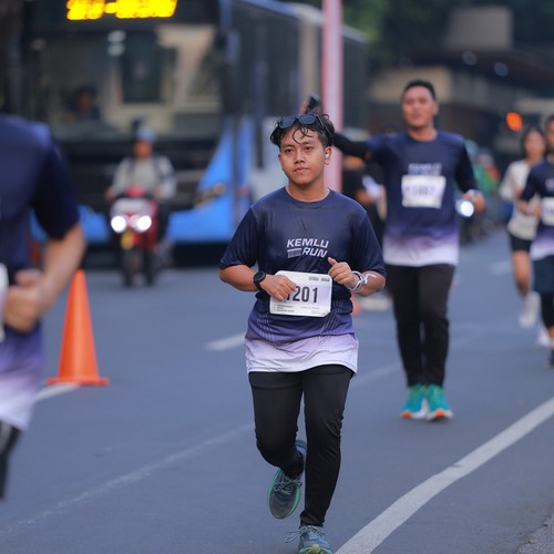 Race photo from KEMLU RUN 2026