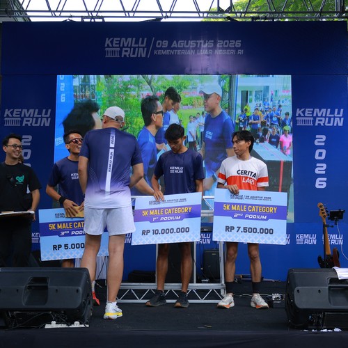 Race photo from KEMLU RUN 2026