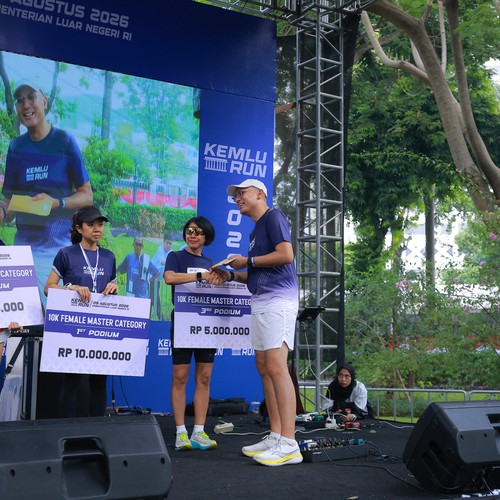 Race photo from KEMLU RUN 2026