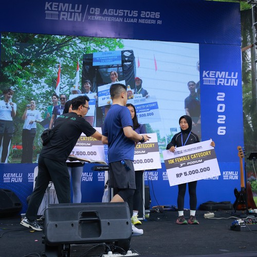 Race photo from KEMLU RUN 2026