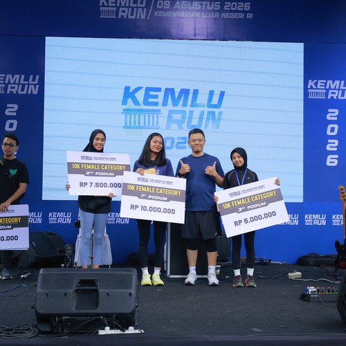 Race photo from KEMLU RUN 2026