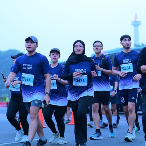 Race photo from KEMLU RUN 2026