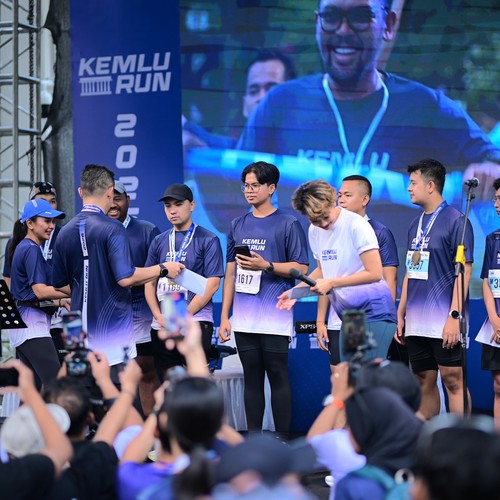 Race photo from KEMLU RUN 2026