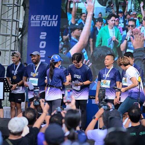 Race photo from KEMLU RUN 2026