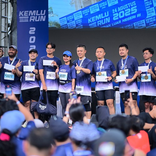 Race photo from KEMLU RUN 2026