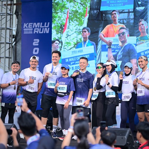 Race photo from KEMLU RUN 2026