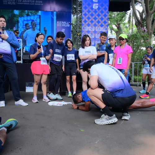Race photo from KEMLU RUN 2026